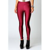 heißes Verkauf hohe Taille sich Dünne glänzende Damen Spandex leggins Hose jegging slim fit