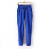 neue Fashion Marke Damen Hosen lange Hosen reine Farbe elastischen Chiffon Hose lässig FreiZeit Hosen ab17