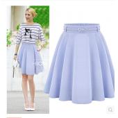 Damen casual medium Knielangen Röcke retro Eleganten weiblichen hohen Taille BallKleid Röcke Femininas vint