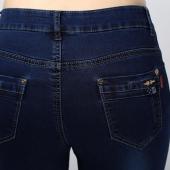 Damen direkt Grösse Jeans hohe Taille Herbst Blaue elastischen langer slim Jeans Hosen für Damen 27 38 Grösse y32