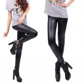 neue gratis Versand Herbst plus Size elastischen Bund slim fit Mode Hoch Strecken leggins Faux Lederhosen Damen