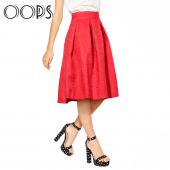 plus Size Midi Röcken neue Mode Frühling casual gefalteten Knielangen BallKleid Skater Damen Röcke saia