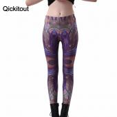 sexy Mode Sommer und drop Shipping Leggings für Damen Pfauenfedern Digitaldruck elastizität Hose