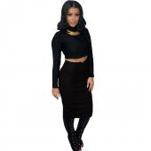 heißes Verkauf Damen pu Leder langen Rock solid Farbe hohe Taille hüfte BleiStiftRöcke Vintage Bodycon Midi Rock