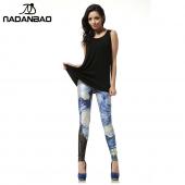 Schwarze Milch der Damen leggins Digitalen 3d Van Gogh Sternennacht Galaxie Print Leggings für Damen neue