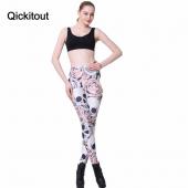 neue Mode Rose Schädel gedruckten Damen fitness Sportwear Leggings FeMininos Mode slim elastischen Hosen Fraue