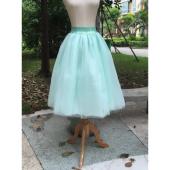 neuer puff Chiffon tüll Rock Weisse Damen faldas hohe Taille Midi Knielangen Chiffon und Grösse der grunge jupe weib