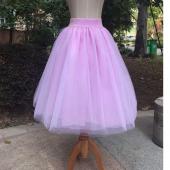 neuer puff Chiffon tüll Rock Weisse Damen faldas hohe Taille Midi Knielangen Chiffon und Grösse der grunge jupe weib