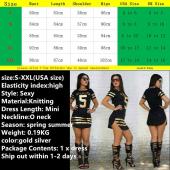 2 Farben s xxl sexy Kleider neue Damen getrennte Mini Club im Sommer Bodycon Kleid Mode 5 pailletten Print