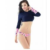 heiße Damen zwei Stücke lange Ärmel Badeanzug Damen sexy Badeanzug Hautausschlag wache NeoprenAnzug Badehosen surfen