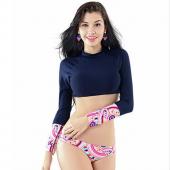 heiße Damen zwei Stücke lange Ärmel Badeanzug Damen sexy Badeanzug Hautausschlag wache NeoprenAnzug Badehosen surfen