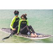 neu gestaltete Damen zwei Stücke lange Ärmel Bademode Badeanzug sexy Badeanzug Hautausschlag wache Neoprenanzug surfen