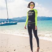 neu gestaltete Damen zwei Stücke lange Ärmel Bademode Badeanzug sexy Badeanzug Hautausschlag wache Neoprenanzug surfen