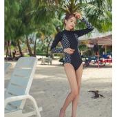 neuer Stil ein Stück Bademode Badeanzug sexy Hautausschlag wache mit langen Ärmeln sonne prodected tauchAnzug Neoprenan