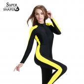 tauchen Overall Damen Hautausschlag wache Strand weichen patchword Beachwear rashguard schnorcheln Langarm Hemd surfen