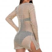 heißen Sommer Damen sexy Bikini Beach decken aus Mesh Häkeln Badehosen Kleid Bikini wickeln Badeanzug Vertuschen