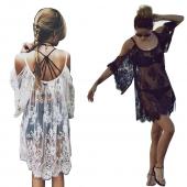 heißes neues sexy Damen Bikini Beach auf Bademode Badeanzug Spitzen Beachwear Kleid Badeanzug auf kks Robe de plage