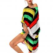 heißer Sommer Mode sexy Damen Beach auf übergrosse Strand Badeanzug auf Streifen Strand tragen Badehosen Kleid anne