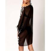 sexy Damen Strand Vertuschung Streifen Fashion Badeanzug Vertuschung Strand tragen Badehosen für Damen Kleid a1501