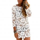 heißes Verkauf sexy Damen Spitzen Häkeln Tassel Bikini Badehosen Vertuschung Strand Dress Badeanzug