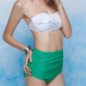 retro süße Damen Badehosen Bandeau Top Tankinis hohe Taille unten Badeanzug