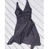 neue plus Size Badehosen tragen Damen sexy Badeanzug für solide Schwarz Gepolsterte n Badeanzug push up Damen