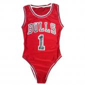 Mode sex beyonce Rose 1 bulls Basketball Roten Bodysuit ein Stück Badeanzug Damen Badeanzüge Badehosen Overalls koste