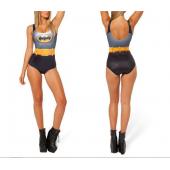 Bikini Body ich bin Batman Superman ist wonder Woman Badeanzug Digital Printing Drucken Badehosen Damen ein Stück