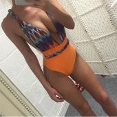 heißeste sexy ein Stück Badeanzug Print Schwimmenklagen hohe Taille monokini Badeanzug Damen rückenfrei Badeanzug