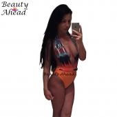 heißeste sexy ein Stück Badeanzug Print Schwimmenklagen hohe Taille monokini Badeanzug Damen rückenfrei Badeanzug