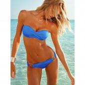 neue auch Stahl unterstützung Gepolsterte Damen Bikini mit MetallRing Design push up Bandeau Bikini Set 45