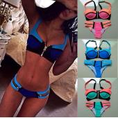 heißer Sommer sexy Damen Verband Kleid ankunft Beachwear Top Gestreiften push up Bikini Set Badeanzug Badehosen