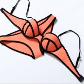 Neopren Badehosen Damen Mode Bikini neuen Sommer sexy Badeanzug Womens Badeanzug push up Bikinis Set bathsuit