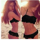 sexy Bademode Badeanzug retro Bikini Setzen Verband Fest Drücken biquini full Lace Badeanzug Bandeau Badeanzug Bikinis