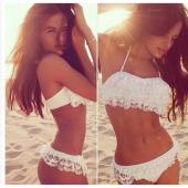 sexy Bademode Badeanzug retro Bikini Setzen Verband Fest Drücken biquini full Lace Badeanzug Bandeau Badeanzug Bikinis