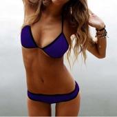 sexy Bikini Mädchen Damen Top und unten Drücken die Gepolsterte  BH Bademode Badeanzug