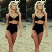 neue Mode Lady Damen hohe Taille sexy Bikini Verkauf hat Badeanzug Damen Drücken die Gepolsterte  Beachwear Versandk