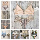 die neuen Bikini straped Badeanzug Bademode Badeanzug Print Bikinis Damen Feste Drücken die Brasilianischen Bikini Mail