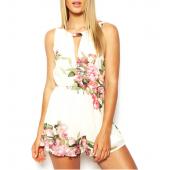 Sommer süß Chiffon Floral Strampler Womens Sommer Playsuits Overall auf Versandkosten Zurück
