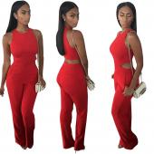 Frau Sommer elegant lang Overalls Mode casual sexy Hebt Rote in voller länge Rompers Womens Overall
