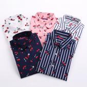 neue Baumwolle Damen Hemden lange Ärmel Bluse Polka Dot Femininas the plus Size dreh Kragen Damen