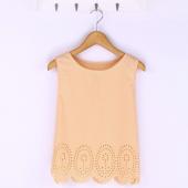 plus Size 6 Farben Sommer Damen beim Top Chiffon Blusen Tank Ärmellose Hebt Hemd lässig Feminina