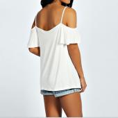 sexy Schulter ab T Shirt Summer Style Damen schrägstrich Hals kurze Ärmel Locker solide stretch Tops Grösse s 