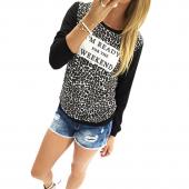 Damen neue brief Print lange Ärmel T Shirt lässig SweaT Shirt süß Hoodies Tops heiß