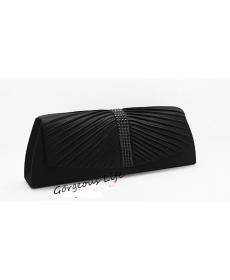 Fashion Kristall Damen Kupplungen Mit Schulter Kette Für Abschlussball partei Luxusmarke Taschen Satin Schwarz