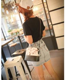 Korean Floral Bedruckte Kleine Damen Shell Damen Crossbody Messenger bags Handtaschen Geldbörsen Schlinge