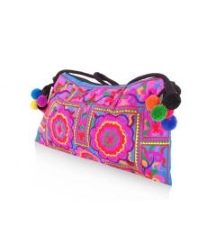 Freies Verschiffen Nationalen Trend handgefertigten Stoff Stickerei bestickte Taschen Schulter Umhängetasche Tag