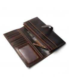Neue Luxus Marke 100% Top Echtem RindsLeder Hohe Qualität Herren Lange Brieftasche Geldbörse Vintage Design