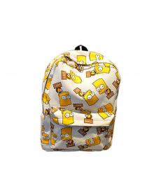 Cartoon Schule Umhängetasche Simpson Printting Rucksäcke Leinwand für Mädchen Jungen