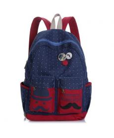 Neue Mode Damen Rucksack Candy Farbe Famous Brand Beard Schultasche Für Damen Casual Dot Big Schnurrbart Rucksäck